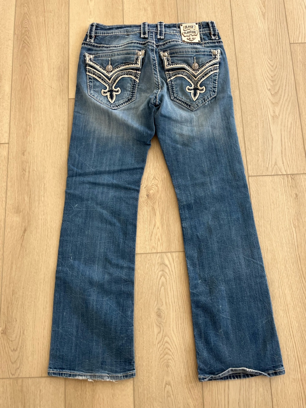 Rock Revival Ilion B2 RJB68382 Men Size 33 Bootcut Jeans Rare Western Cowboy Y2K